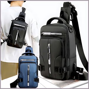 Multipurpose Using Sling Bag For Men & Women Waterproof Backpack Purse Cross body Bag with USB Charging Port